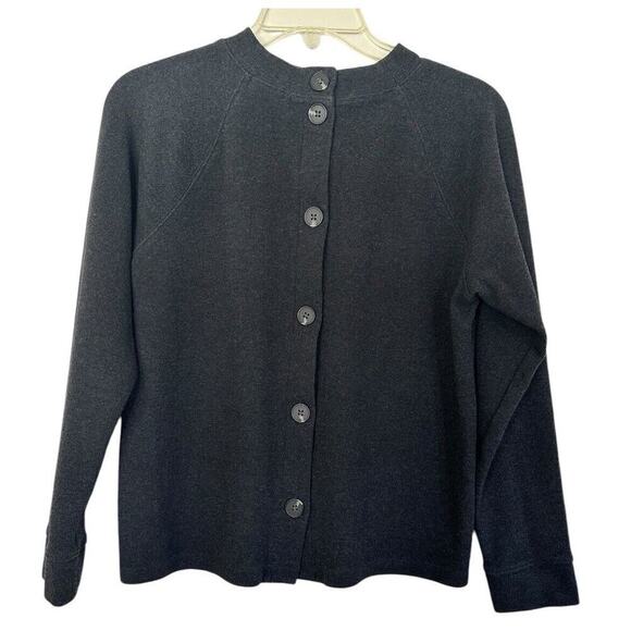 Madewell dark gray Classic Full Front button sweater size Small - Picture 1 of 5
